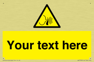 Custom warning sudden loud noise